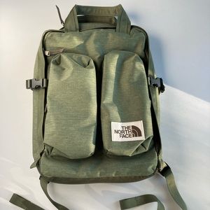 North Face green back pack